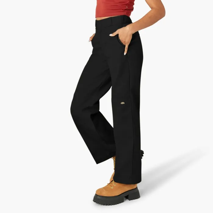 Womens Loose Fit Double Knee Work Pants Black Black bk Women Dickies Double Knee Womens Loose Fit Double Knee Work Pants Black Black bk Women Dickies Double Knee