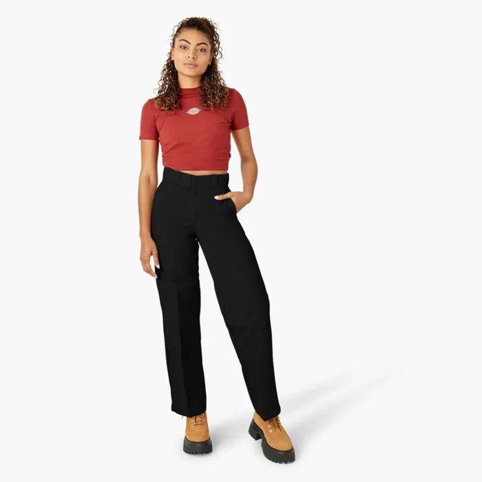 Womens Loose Fit Double Knee Work Pants Black Black bk Women Dickies Double Knee Womens Loose Fit Double Knee Work Pants Black Black bk Women Dickies Double Knee