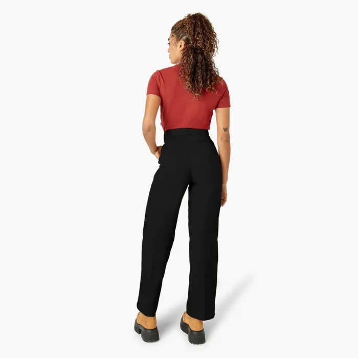 Womens Loose Fit Double Knee Work Pants Black Black bk Women Dickies Double Knee Womens Loose Fit Double Knee Work Pants Black Black bk Women Dickies Double Knee