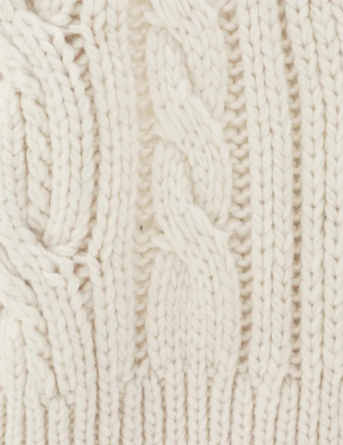 Women Scarves Zimmermann Cable Knit Scarf Cream