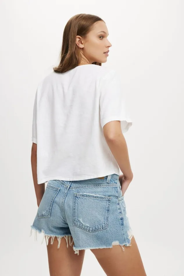 Women Shorts Cotton On Original Cut Off Denim Short Breeze Blue Destroy Women Shorts Cotton On Original Cut Off Denim Short Breeze Blue Destroy
