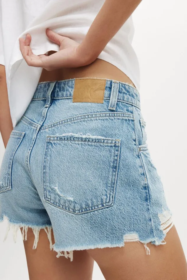 Women Shorts Cotton On Original Cut Off Denim Short Breeze Blue Destroy Women Shorts Cotton On Original Cut Off Denim Short Breeze Blue Destroy