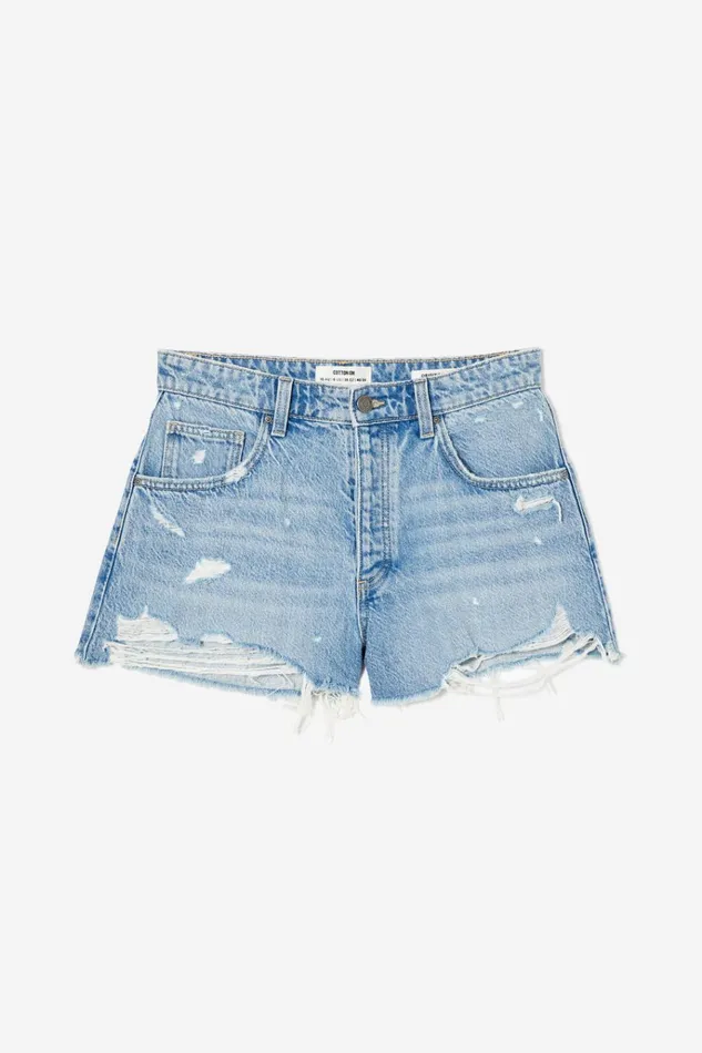 Women Shorts Cotton On Original Cut Off Denim Short Breeze Blue Destroy Women Shorts Cotton On Original Cut Off Denim Short Breeze Blue Destroy