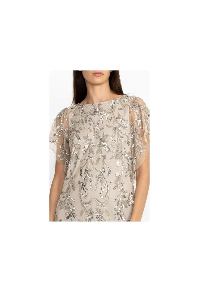 Women Silver Sequin Cocktail Dress Silver Johnny Was Dresses
