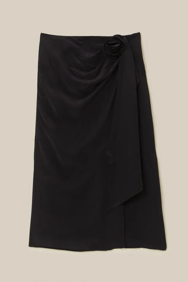 Women Skirts Farm Rio Black Midi Skirt