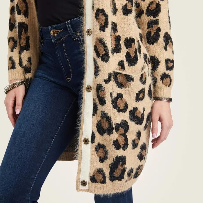 Women Sweaters and Cardigans Ariat The Cat039s Meow Sweater Leopard Women Sweaters and Cardigans Ariat The Cat039s Meow Sweater Leopard