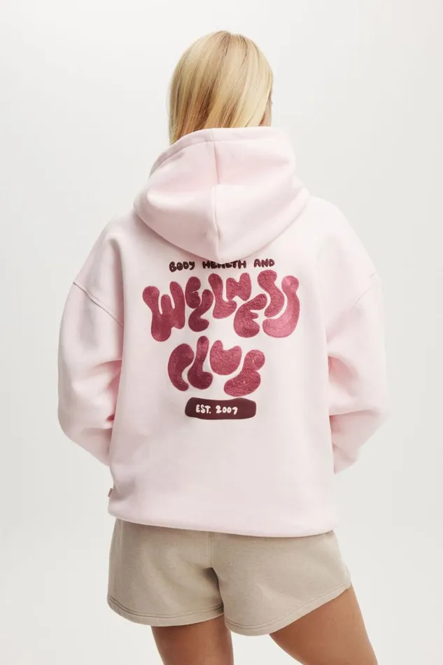 Women Sweats and Hoodies Cotton On Plush Premium Graphic Hoodie Cherry Dreambhwc Wellness Club V2 Women Sweats and Hoodies Cotton On Plush Premium Graphic Hoodie Cherry Dreambhwc Wellness Club V2