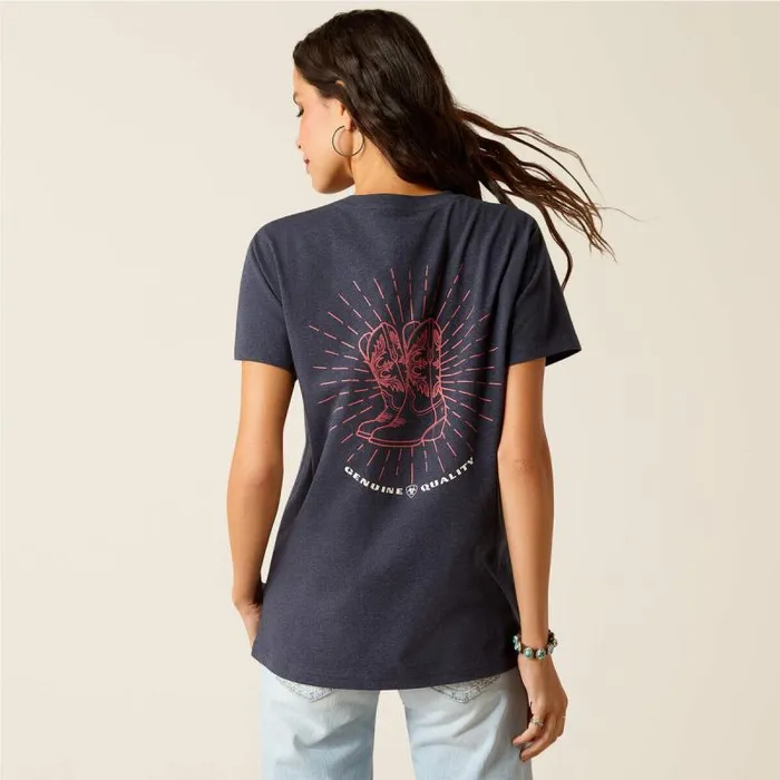 Women TShirts and Tops Ariat Ariat Genuine TShirt Admiralty Blue Heather Women TShirts and Tops Ariat Ariat Genuine TShirt Admiralty Blue Heather