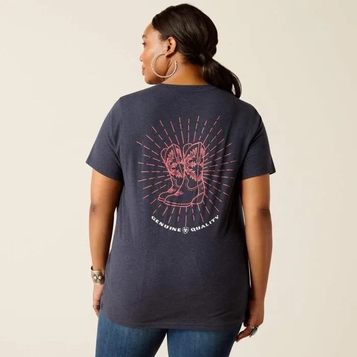 Women TShirts and Tops Ariat Ariat Genuine TShirt Admiralty Blue Heather Women TShirts and Tops Ariat Ariat Genuine TShirt Admiralty Blue Heather