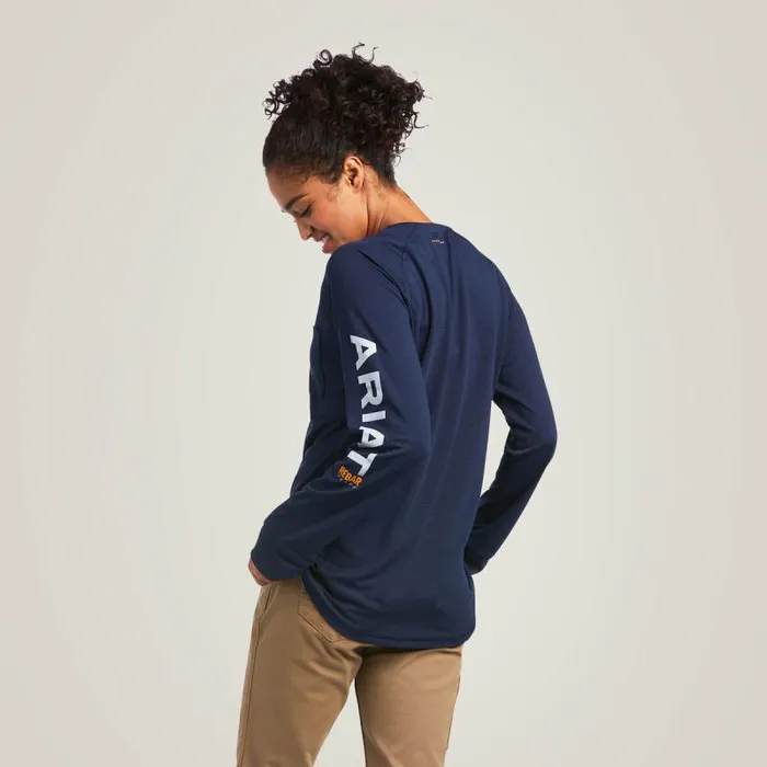 Women TShirts and Tops Ariat Rebar Heat Fighter TShirt Navy Eclipse Women TShirts and Tops Ariat Rebar Heat Fighter TShirt Navy Eclipse