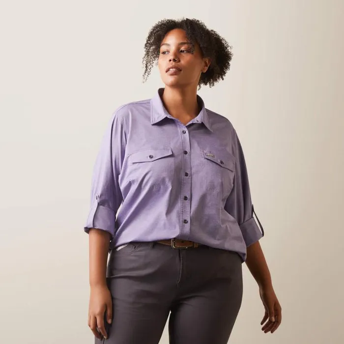 Women TShirts and Tops Ariat Rebar Made Tough VentTEK DuraStretch Work Shirt Corsican Blue Heather Women TShirts and Tops Ariat Rebar Made Tough VentTEK DuraStretch Work Shirt Corsican Blue Heather