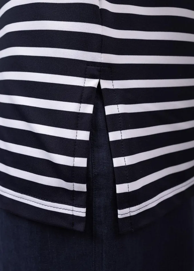 Women The AntiUV Stripes Collection Saint James PHARE Navy White