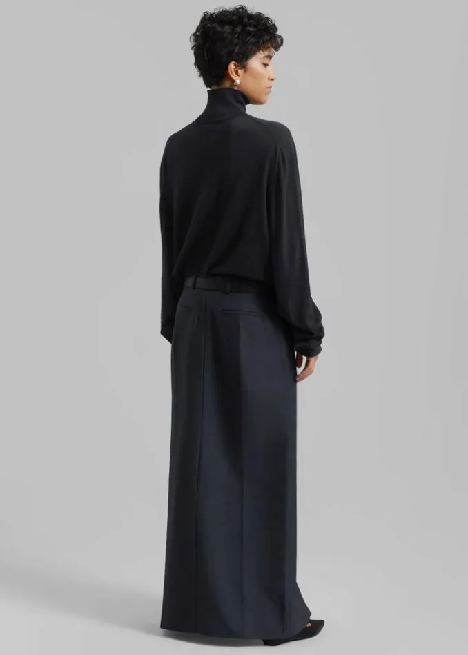 Women The Frankie Shop Logan Wool Extra Long Sleeve Turtleneck 8211 Black Black