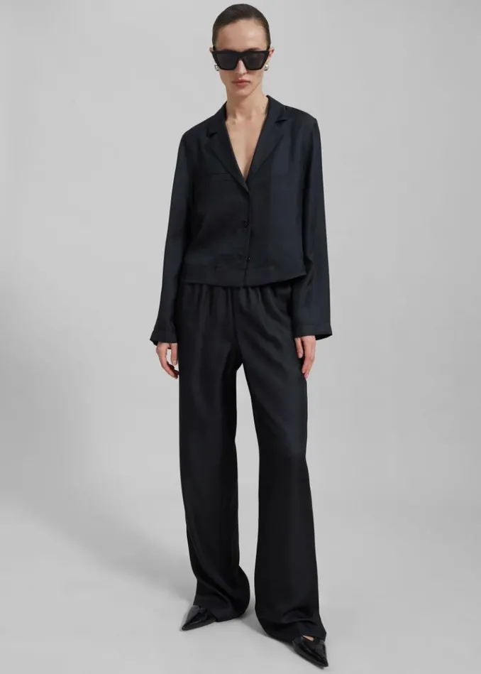 Women The Frankie Shop Loulou Studio Aloma Shirt 8211 Black Black