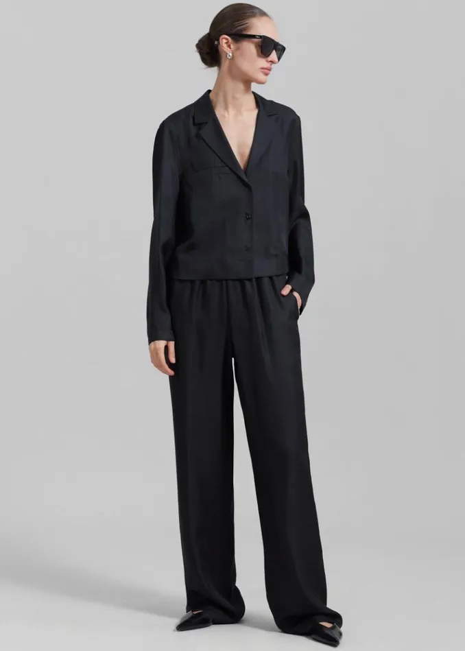 Women The Frankie Shop Loulou Studio Aloma Shirt 8211 Black Black
