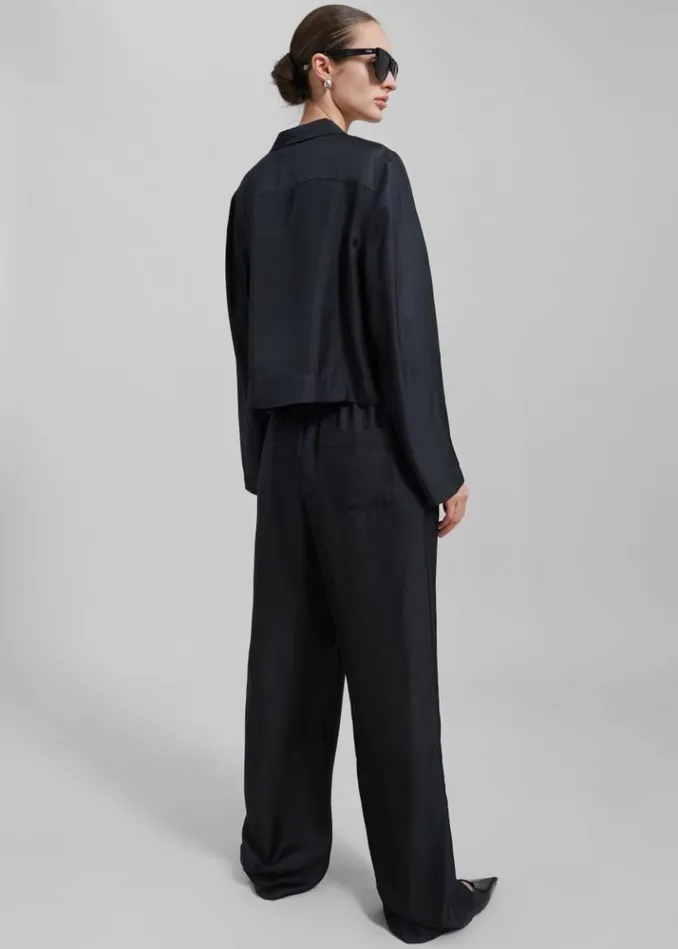 Women The Frankie Shop Loulou Studio Aloma Shirt 8211 Black Black