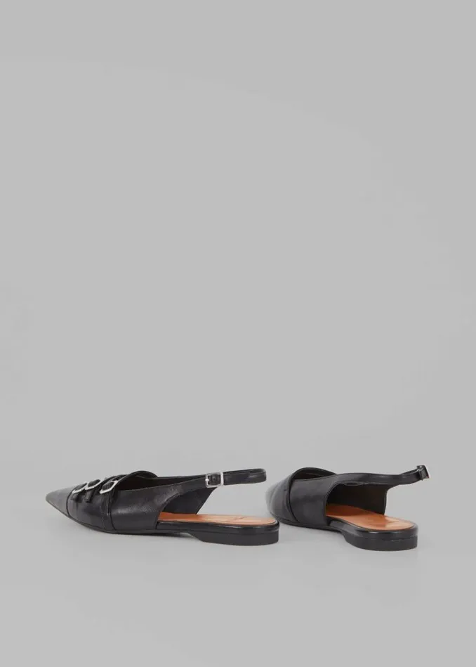 Women The Frankie Shop Vagabond Hermine Buckle Slingbacks 8211 Black Black