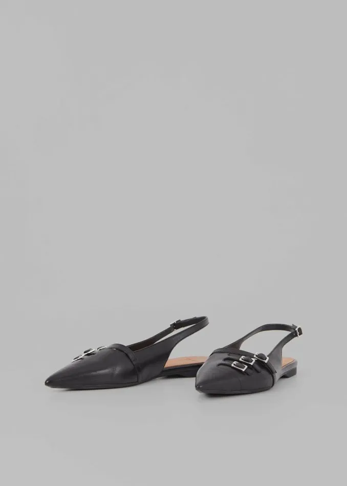 Women The Frankie Shop Vagabond Hermine Buckle Slingbacks 8211 Black Black