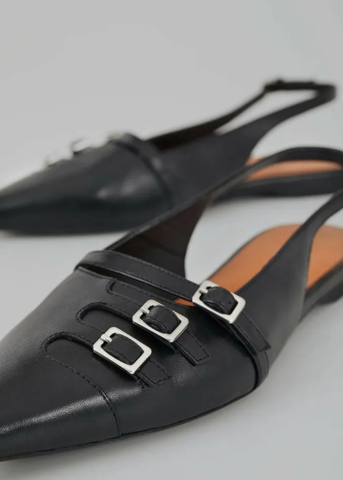 Women The Frankie Shop Vagabond Hermine Buckle Slingbacks 8211 Black Black