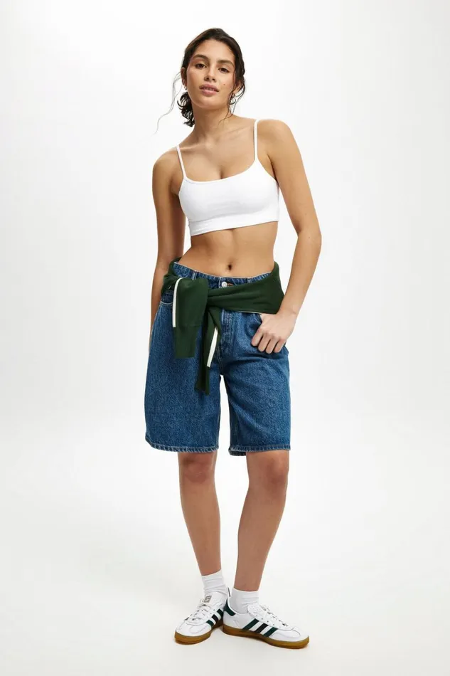Women Tops Cotton On All Day Micro Crop Cami White Women Tops Cotton On All Day Micro Crop Cami White