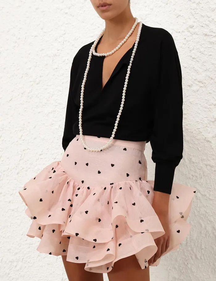 Women Tops Zimmermann Crush Necklace Sweater Black