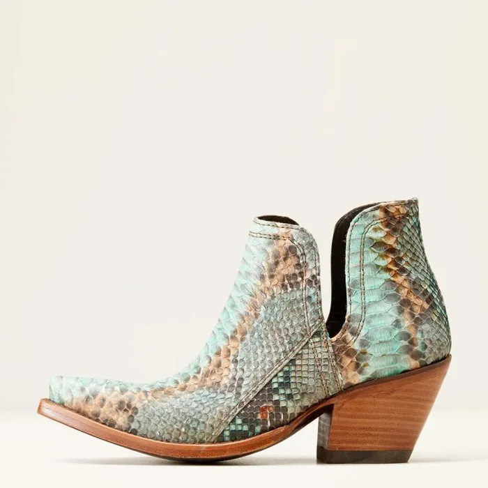 Women Western Boots Ariat Dixon Python Western Boot Naturally Turquoise Women Western Boots Ariat Dixon Python Western Boot Naturally Turquoise