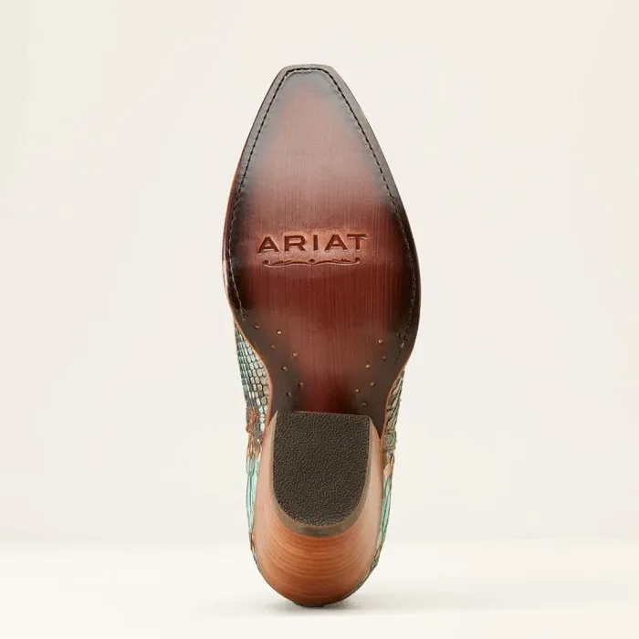 Women Western Boots Ariat Dixon Python Western Boot Naturally Turquoise Women Western Boots Ariat Dixon Python Western Boot Naturally Turquoise