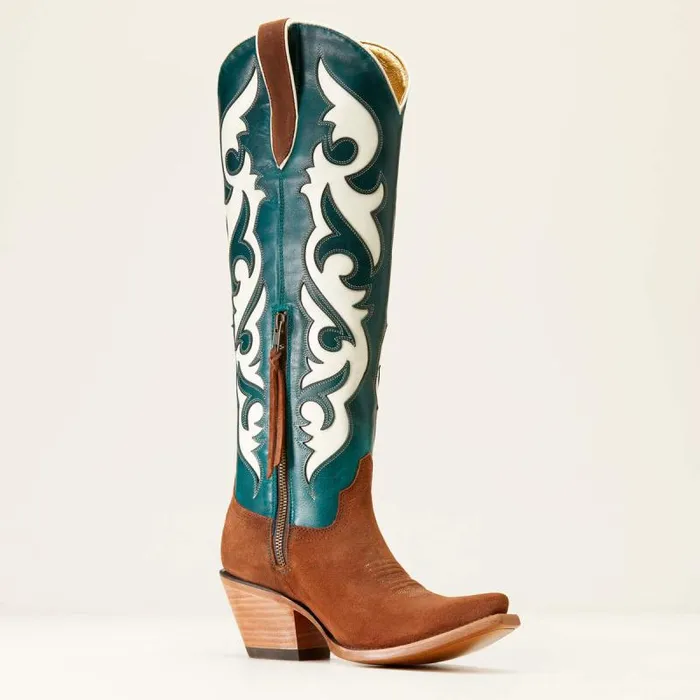 Women Western Boots Ariat Elvira StretchFit Western Boot Terracotta Suedeancient Turquoise Women Western Boots Ariat Elvira StretchFit Western Boot Terracotta Suedeancient Turquoise