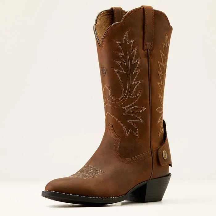 Women Western Boots Ariat Heritage R Toe EZ Zip Western Boot Distressed Brown Women Western Boots Ariat Heritage R Toe EZ Zip Western Boot Distressed Brown