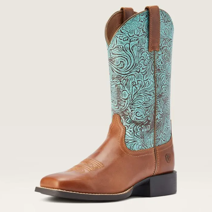 Women Western Boots Ariat Round Up Wide Square Toe Western Boot Beduino Brown Women Western Boots Ariat Round Up Wide Square Toe Western Boot Beduino Brown