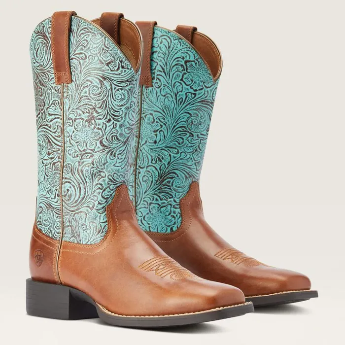 Women Western Boots Ariat Round Up Wide Square Toe Western Boot Beduino Brown Women Western Boots Ariat Round Up Wide Square Toe Western Boot Beduino Brown