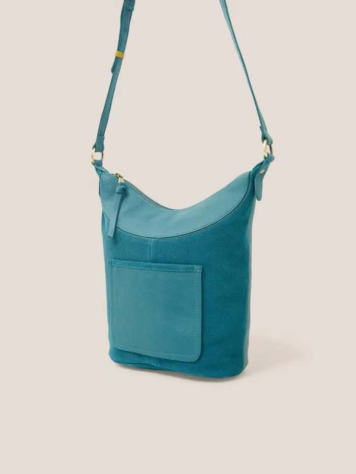 Women White Stuff Bags And Purses Fleur Suede Crossbody Mid Teal Women White Stuff Bags And Purses Fleur Suede Crossbody Mid Teal