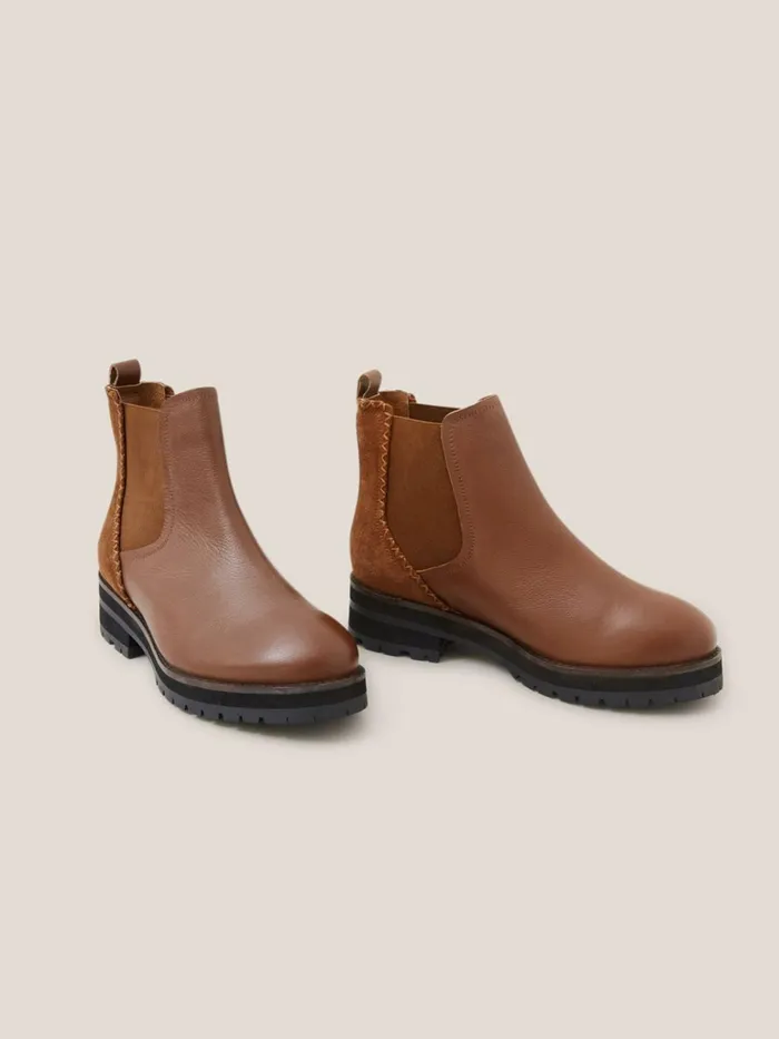 Women White Stuff BOOTS 15 OFF Wide Fit Leather Chelsea Boot Mid Tan Women White Stuff BOOTS 15 OFF Wide Fit Leather Chelsea Boot Mid Tan