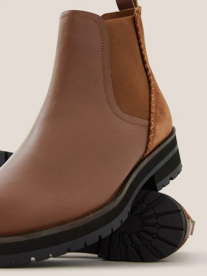Women White Stuff BOOTS 15 OFF Wide Fit Leather Chelsea Boot Mid Tan Women White Stuff BOOTS 15 OFF Wide Fit Leather Chelsea Boot Mid Tan