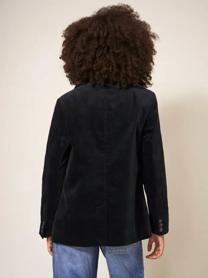 Women White Stuff Partywear Karla Velvet Peacoat Pure Black Women White Stuff Partywear Karla Velvet Peacoat Pure Black
