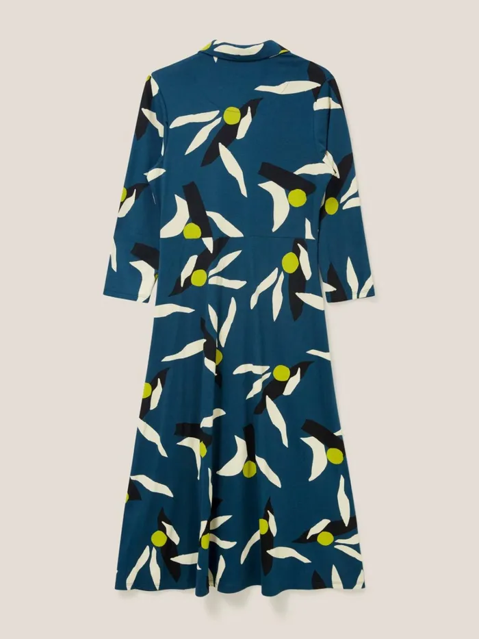 Women White Stuff Petite Clothing Rua Printed Midi Dress Teal Multi Women White Stuff Petite Clothing Rua Printed Midi Dress Teal Multi