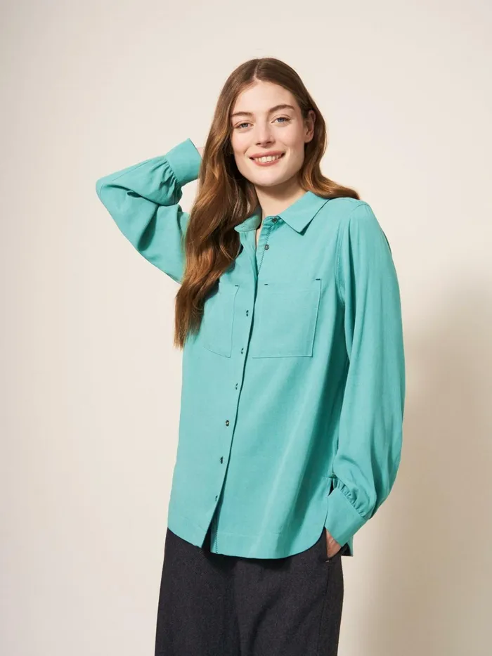 Women White Stuff Shirts Blouses And Tunics Ella Shirt Mid Teal