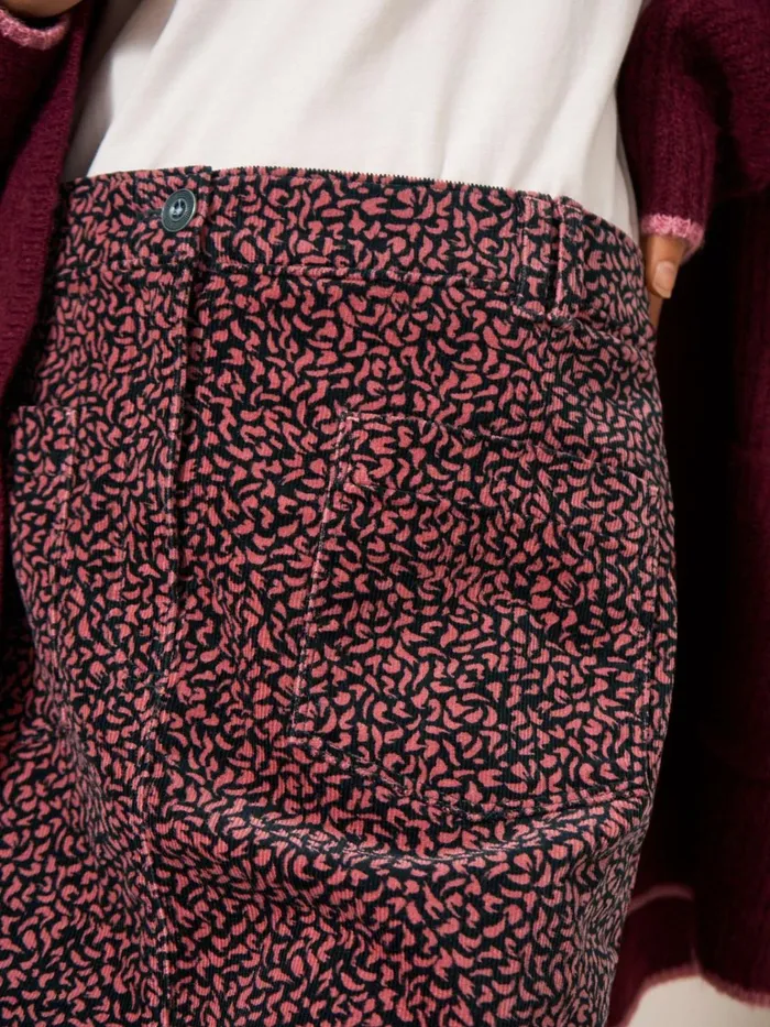 Women White Stuff Skirts Melody Organic Cord Skirt Pink Multi Women White Stuff Skirts Melody Organic Cord Skirt Pink Multi