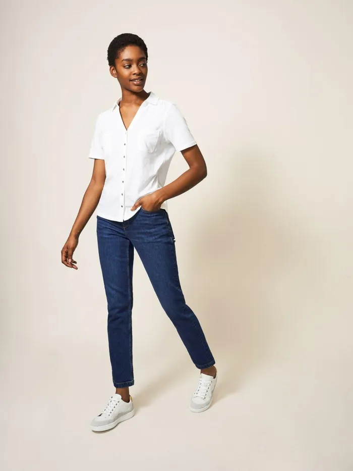 Women White Stuff Tops And Tshirts Penny Pocket Jersey Shirt Brilliant White Women White Stuff Tops And Tshirts Penny Pocket Jersey Shirt Brilliant White