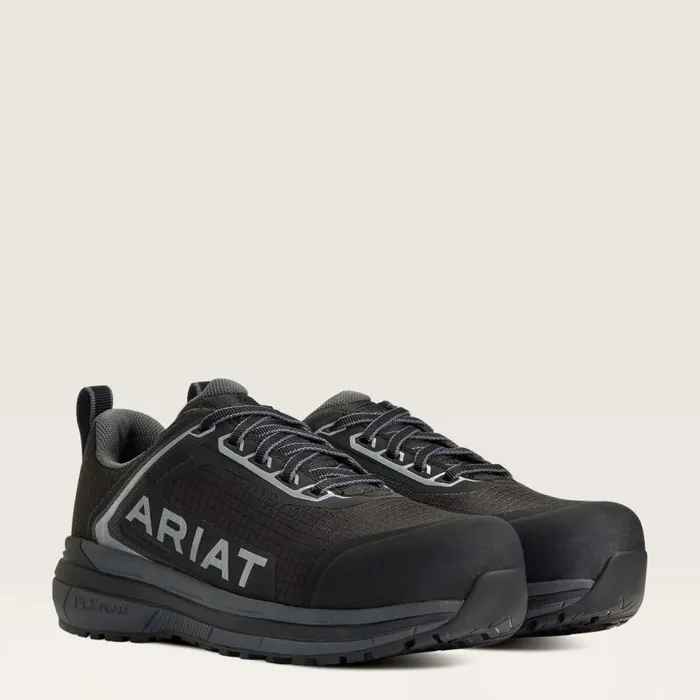Women Work Boots and Shoes Ariat Outpace Composite Toe Safety Shoe Black Women Work Boots and Shoes Ariat Outpace Composite Toe Safety Shoe Black