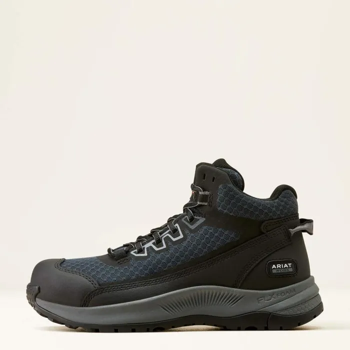 Women Work Boots and Shoes Ariat Outpace Shift Mid Composite Toe Work Shoe Dark Shadow