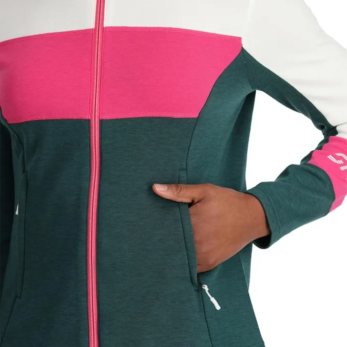 Womens Speed Full Zip Cypress Green Spyder Fleece