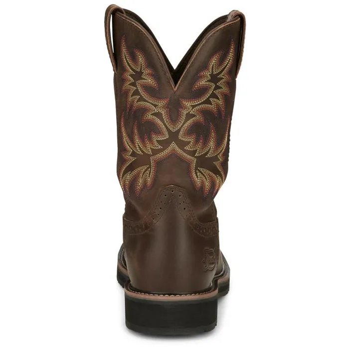 Work Men Justin Boots Driller 11034 Waterproof Work Boot Tan 040brown041