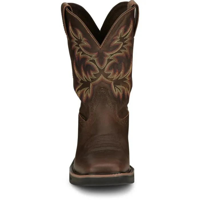 Work Men Justin Boots Driller 11034 Waterproof Work Boot Tan 040brown041