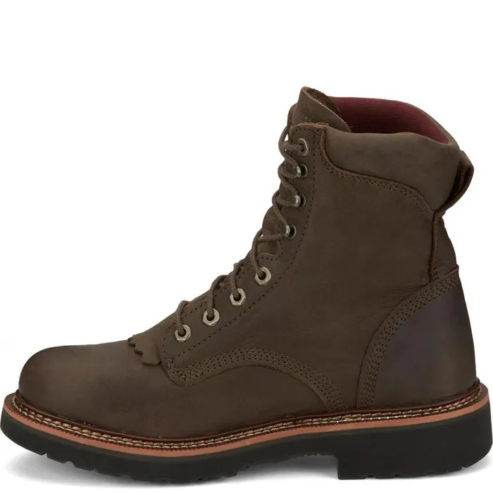 Work Men Justin Boots Rivot 8034 Lace Up Hickory Brown 040brown041